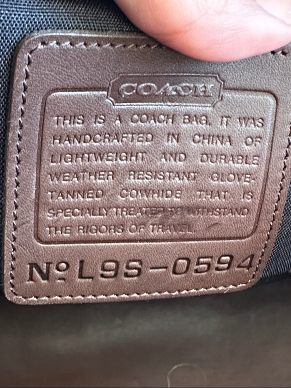 Vintage Coach Field Bag, Style 0594, in Mahogany - Picture 12 of 15